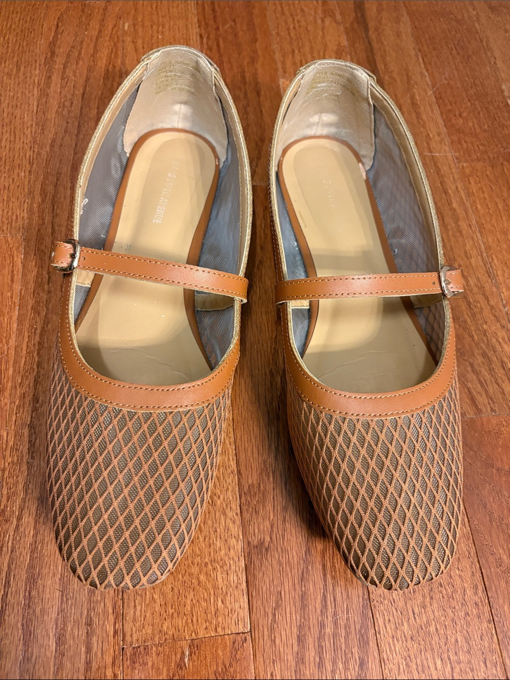 Saks Fifth Avenue Brynn Mesh Mary Jane Flats